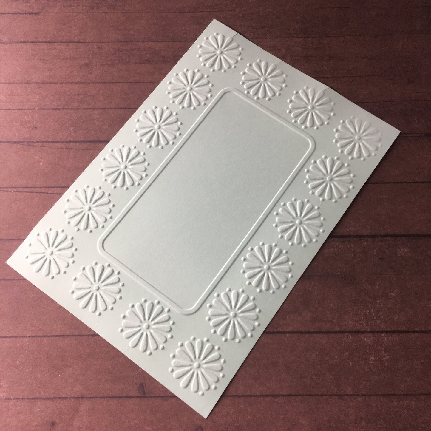 4 x Embossed Flower Paper Cards – Components for Handmade Cards (10.5 x 14.5cm) – Pack C