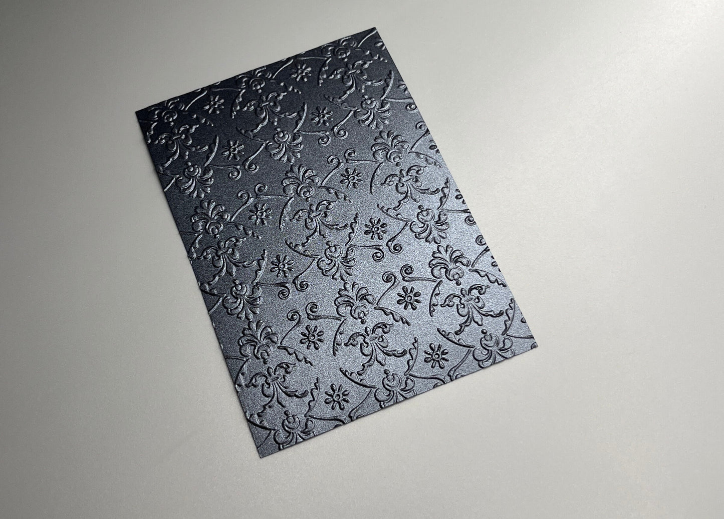 Embossed Castle Pearlised Paper Cards – Components for Handmade Cards (10.5 x 14.5cm)