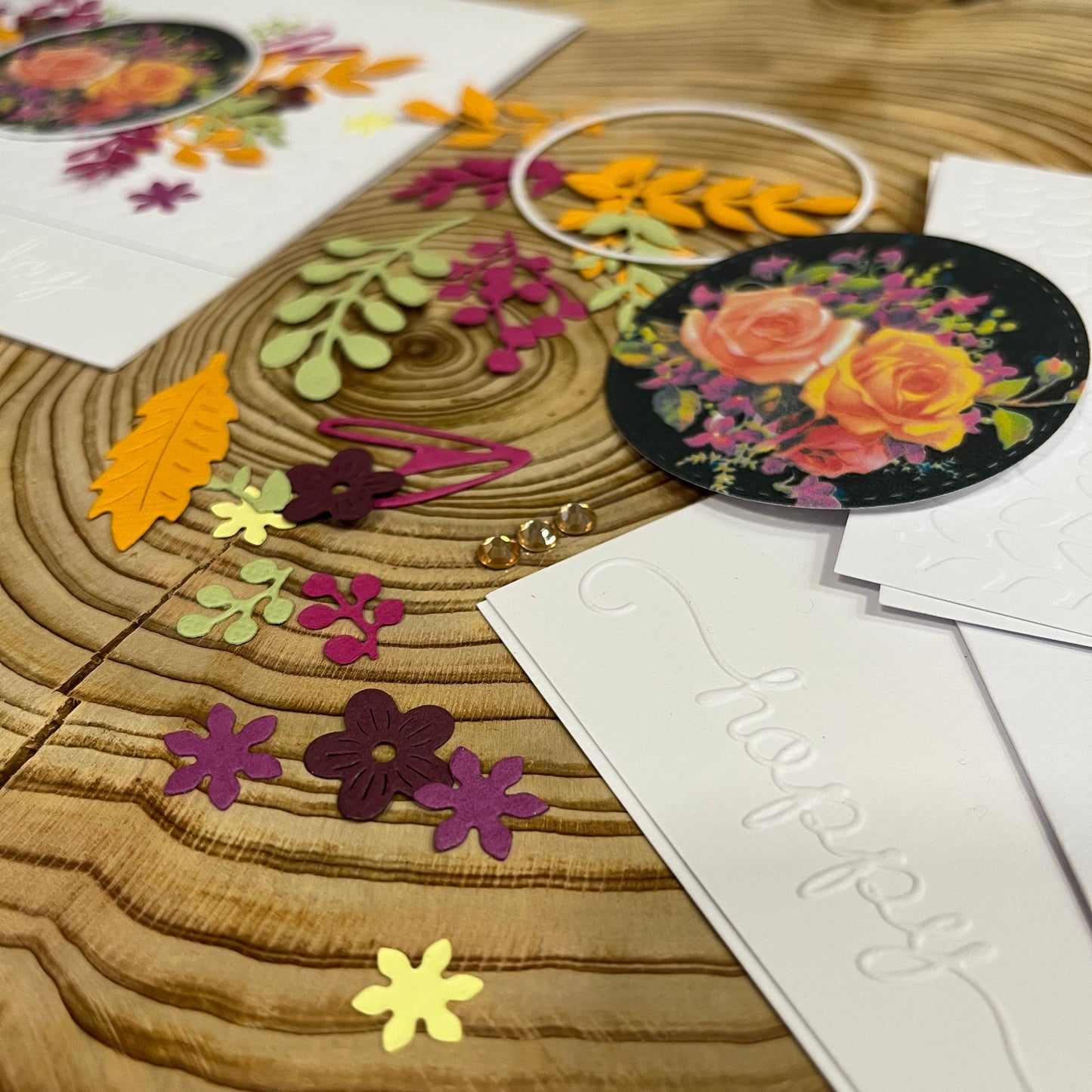 Unique Floral Card Making Kit – Handmade DIY Card & Envelope (6x6")