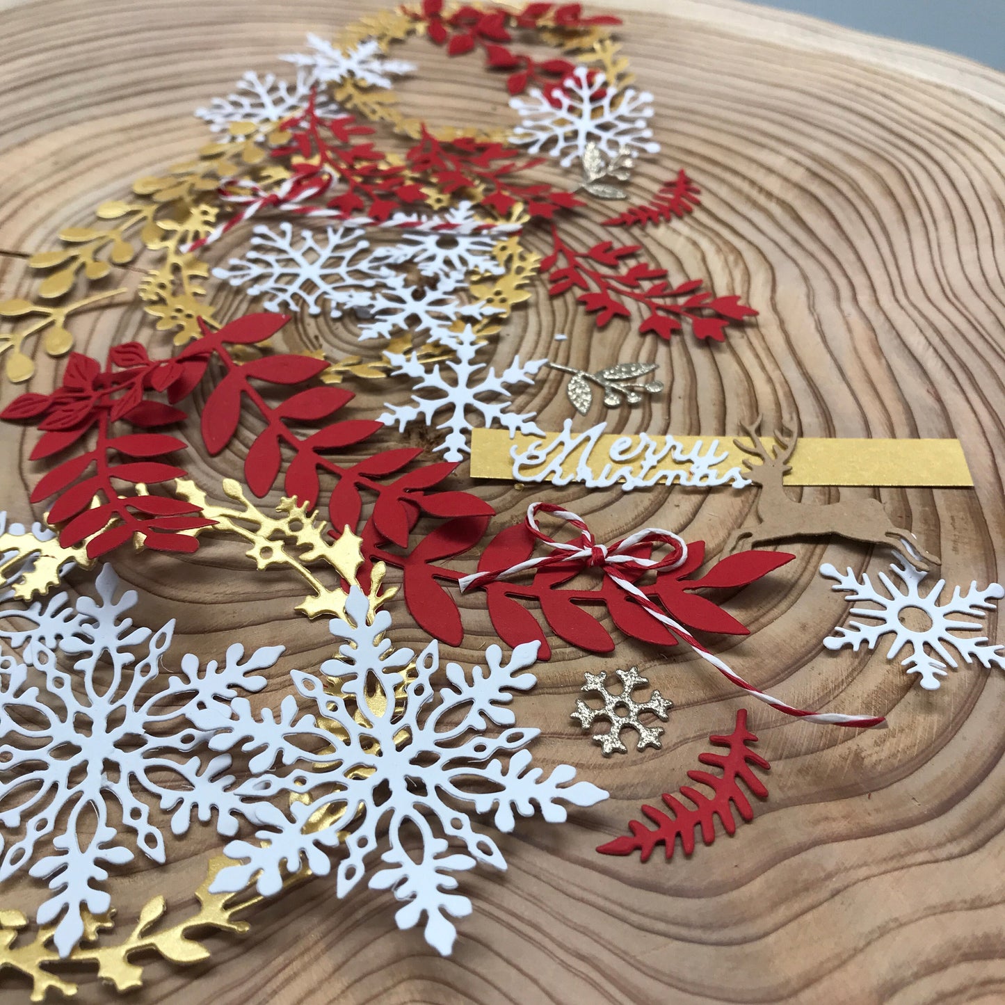 Luxury Christmas Card Making Kit – Handmade Embossed Holiday Cards with Envelopes (5x7") – Pack C