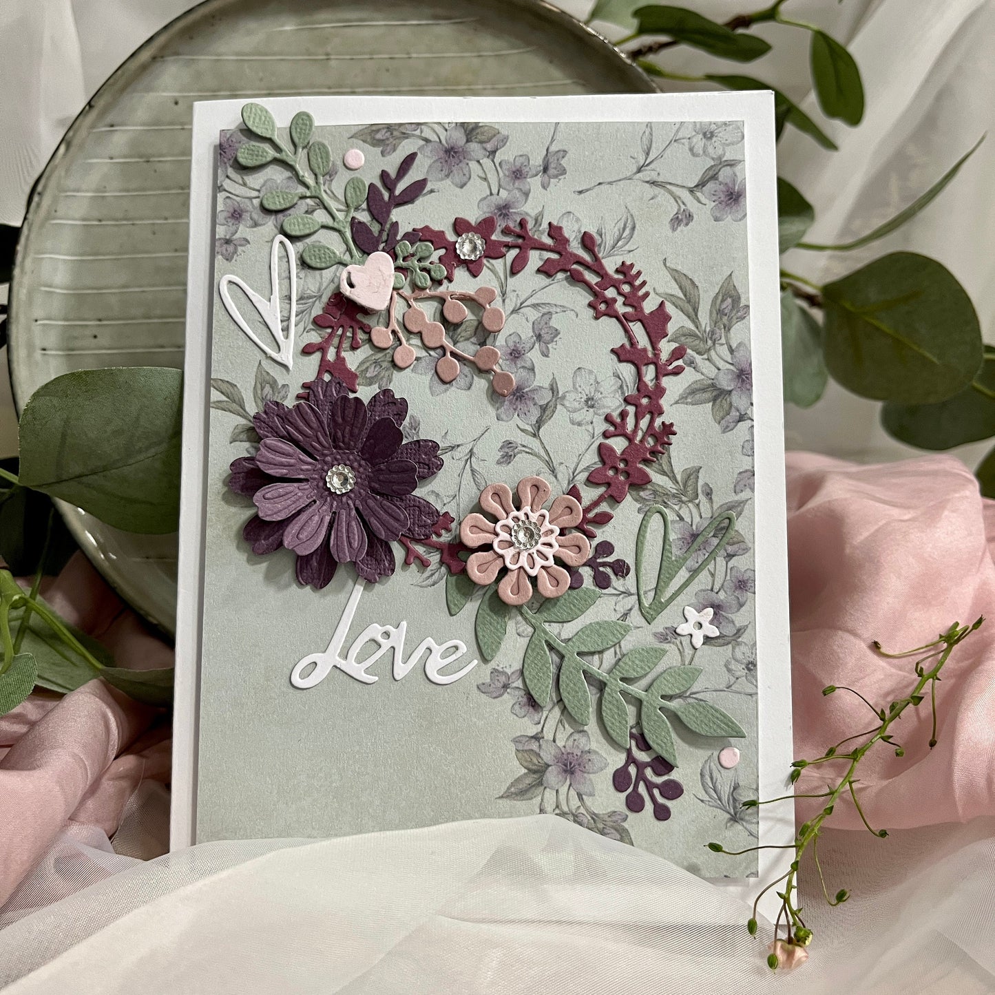 Handmade Floral Card Making Kit – DIY Embossed Cards & Envelopes (5x7")