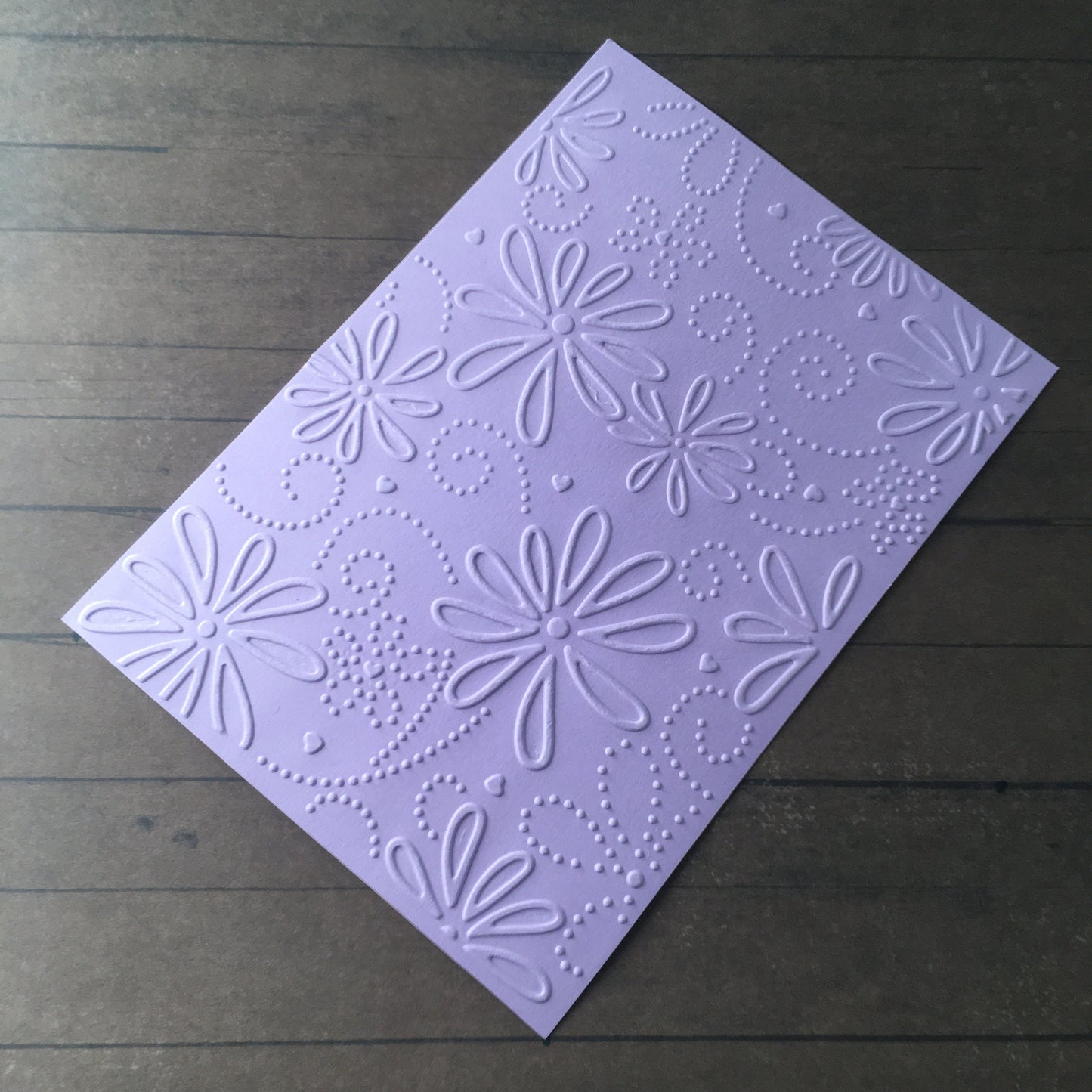 4 x Embossed Flower Paper Cards – Components for Handmade Cards (10.5 x 14.5cm) – Pack D