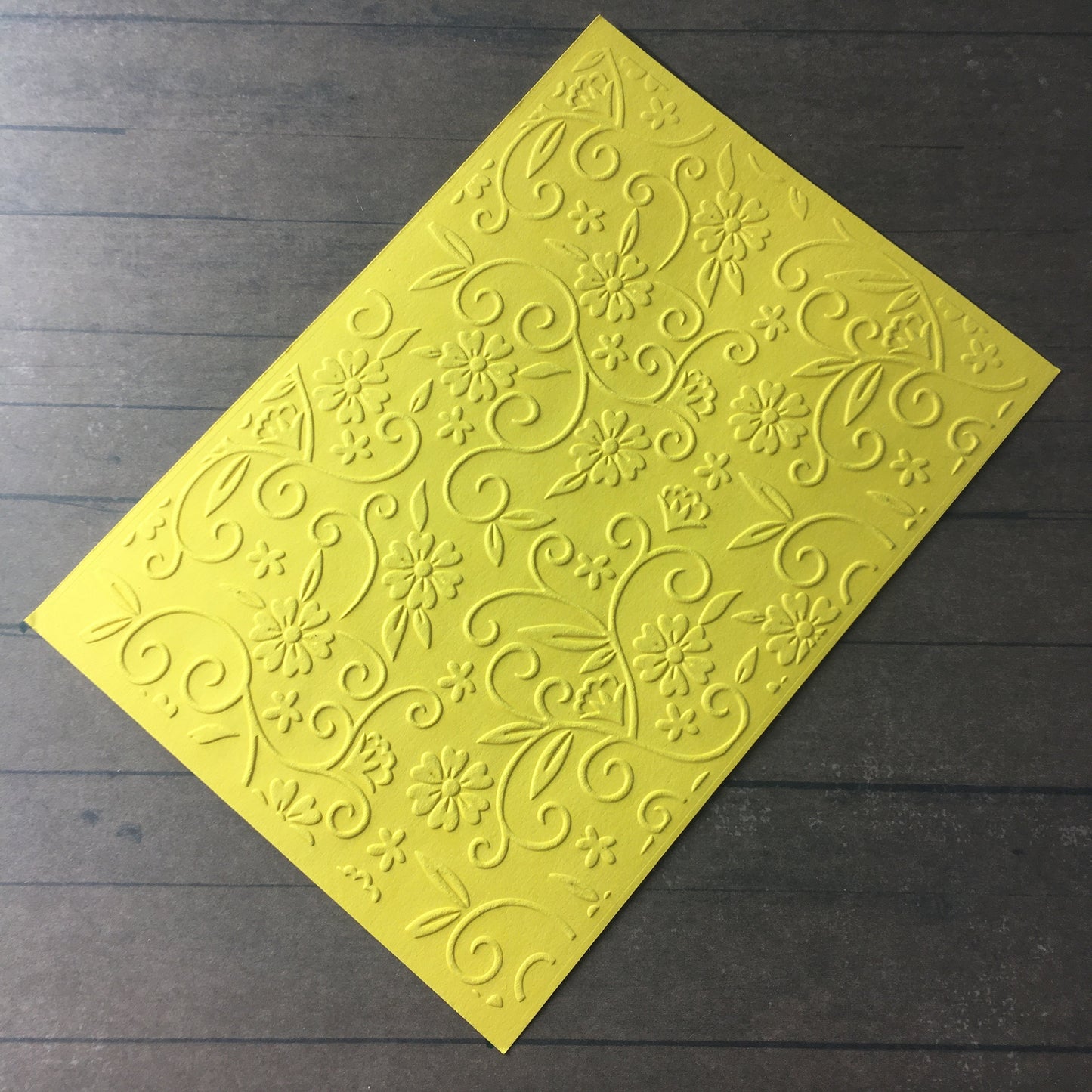 4 x Embossed Flower Paper Cards – Components for Handmade Cards (10.5 x 14.5cm) – Pack B
