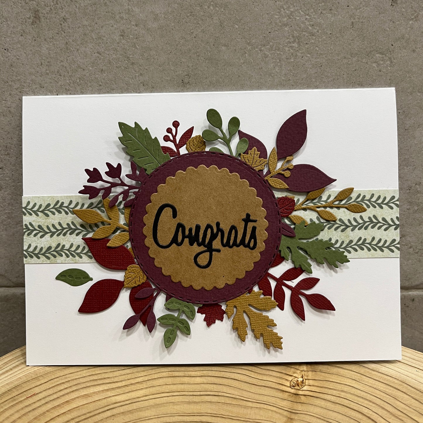 Handmade Birthday Card Making Kit – Embossed Floral Design with Envelope (5x7")