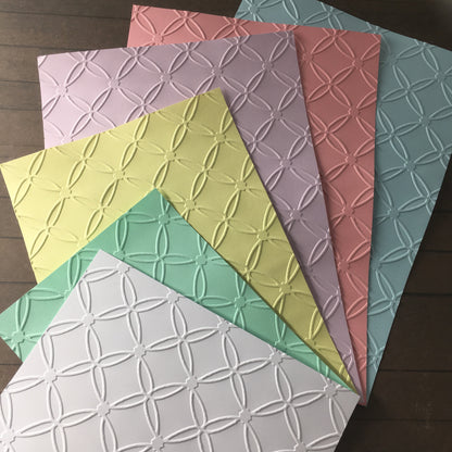 Embossed Paper Card – Component for Handmade Cards (Multiple Sizes & Colours)