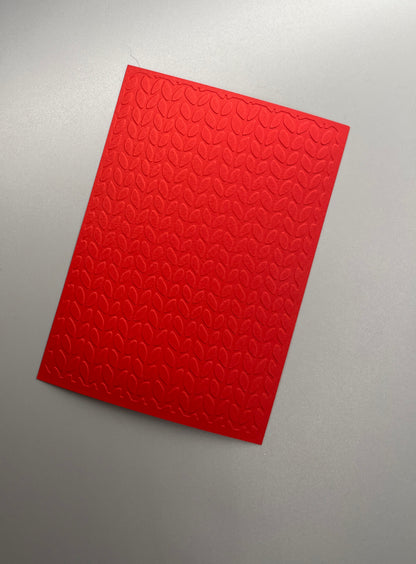 Embossed Knitted Paper Cards – Components for Handmade Cards (10.5 x 14.5cm)