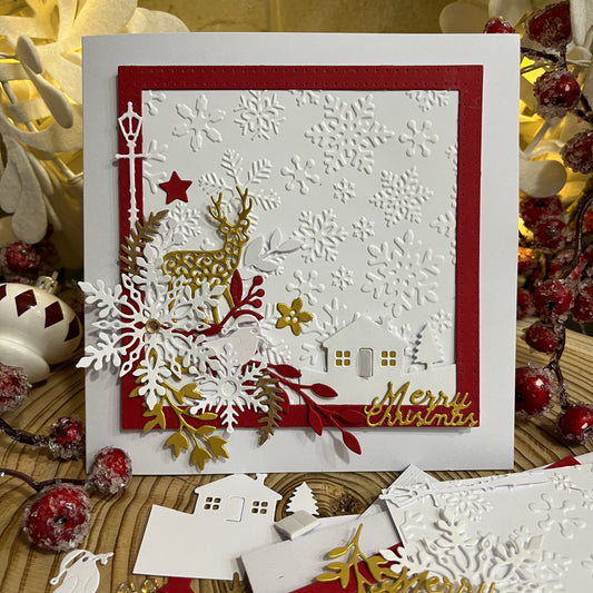 Luxury Christmas Card Making Kit – Handmade Holiday Cards with Envelopes (6x6")