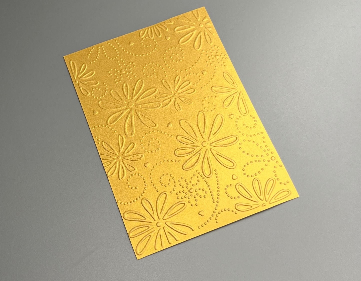 Embossed Flower Pearlised Paper Cards – Components for Handmade Cards (10.5 x 14.5cm) – Pack C