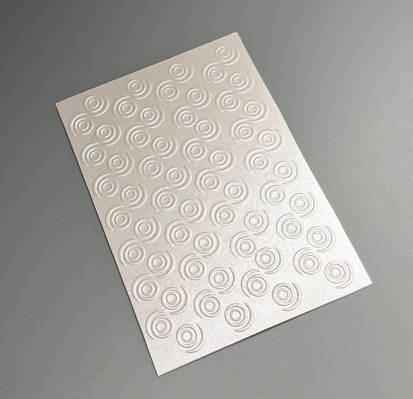 Embossed Circle Pearlised Paper Cards – Components for Handmade Cards (10.5 x 14.5cm)
