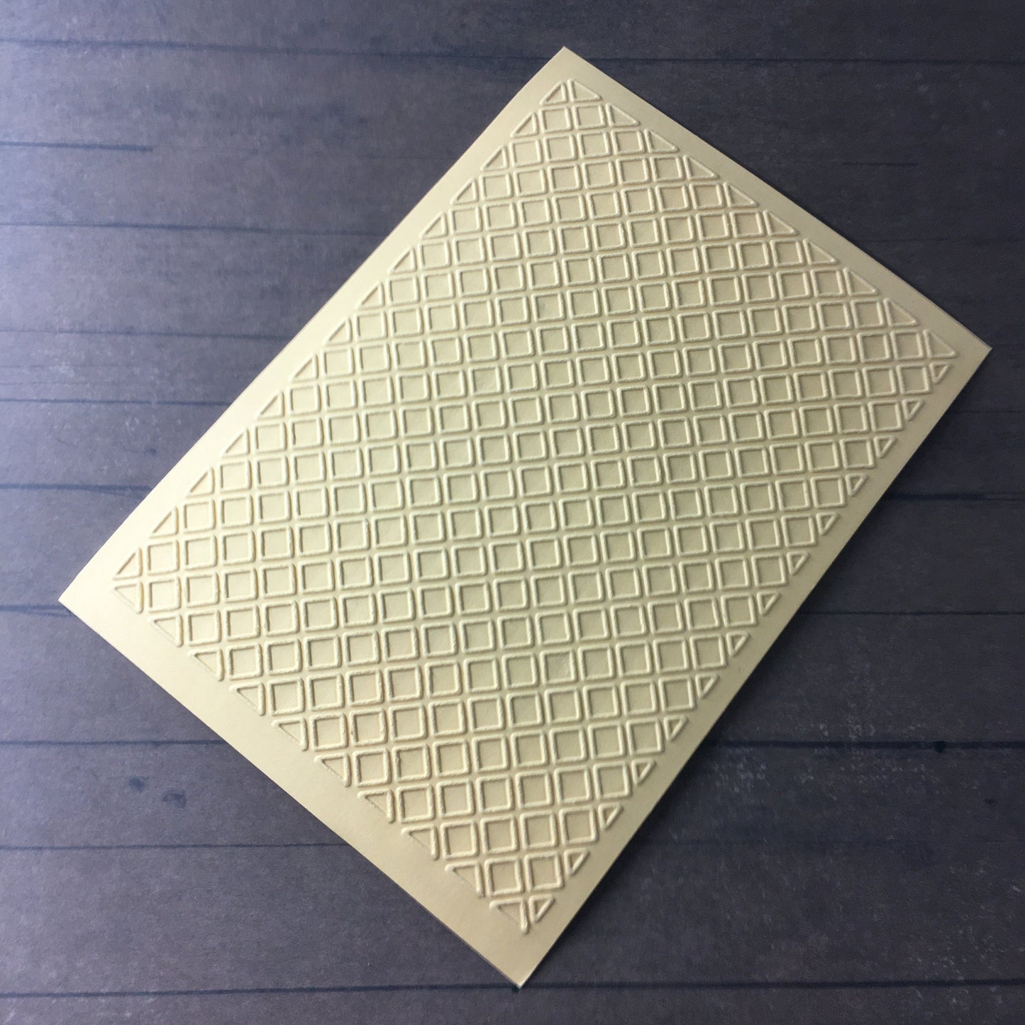 4 x Embossed Checked Paper Cards – Components for Handmade Cards (10.5 x 14.5cm) – Pack B