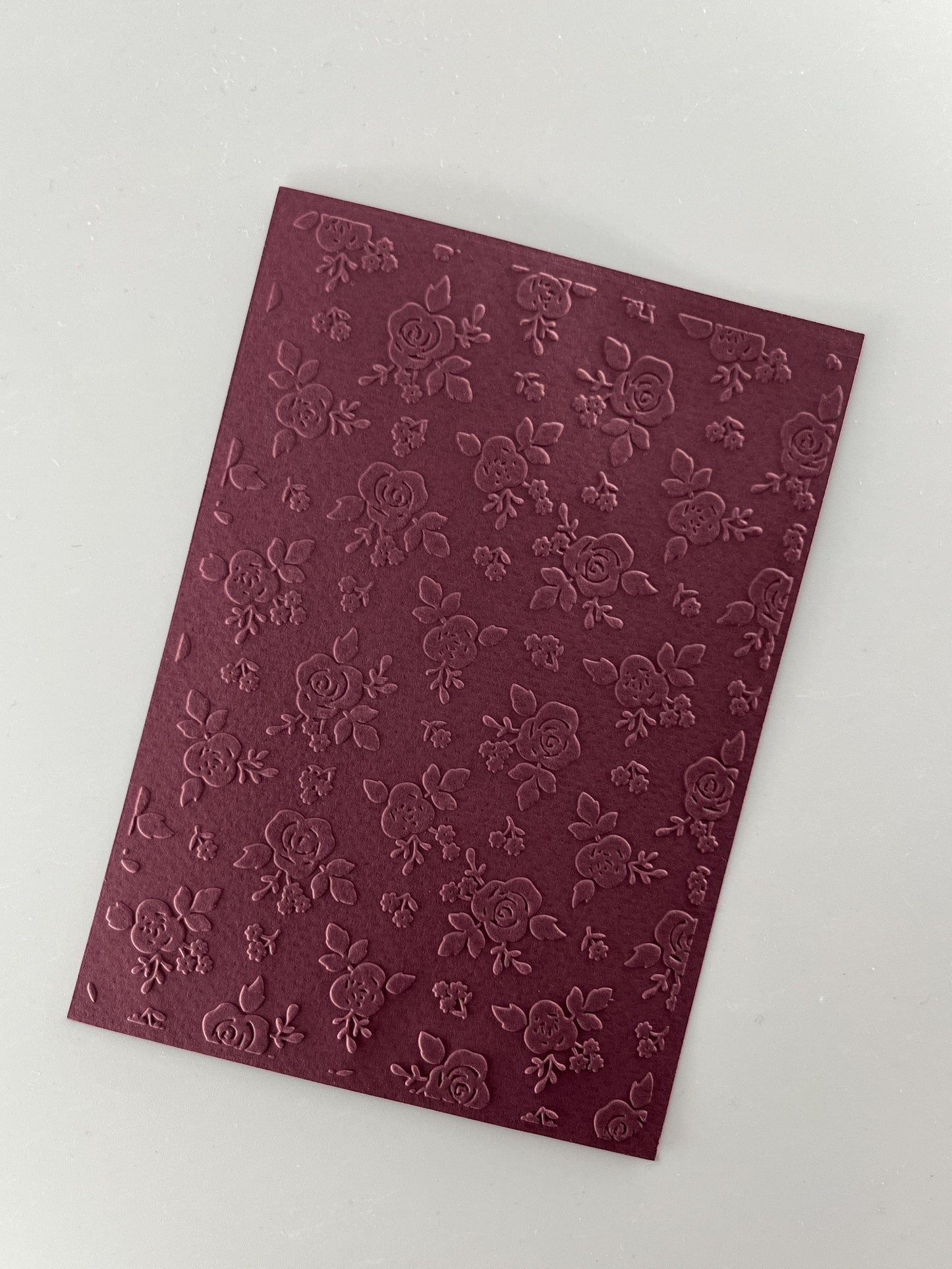 Embossed Rose Paper Cards – Components for Handmade Cards (10.5 x 14.5cm) – Pack B