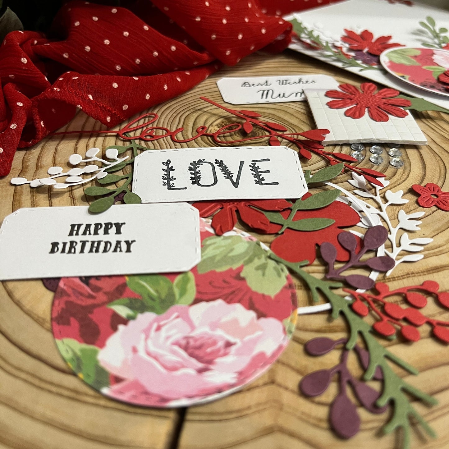 DIY Floral Card Making Kit – Handmade Embossed Card & Envelope (6x6")