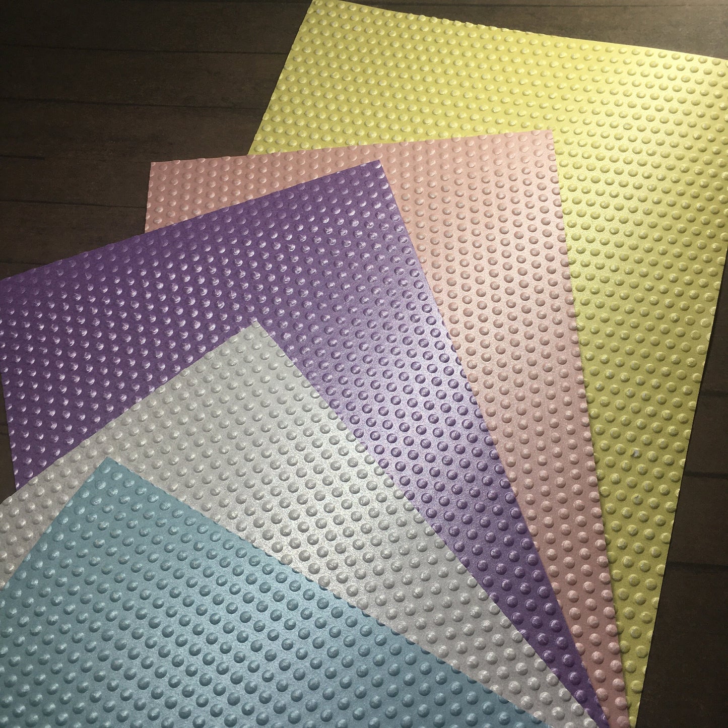 Embossed Pearlised Paper Cards – Components for Handmade Cards (Multiple Sizes)