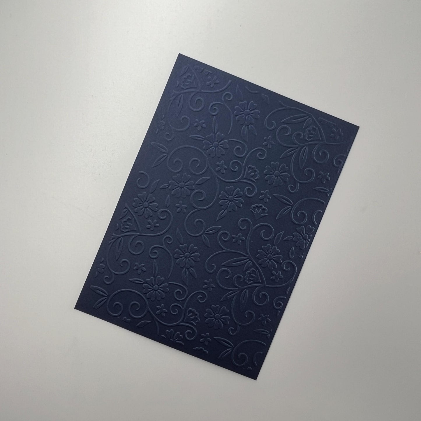 Embossed Flower Paper Cards – Components for Handmade Cards (10.5 x 14.5cm)