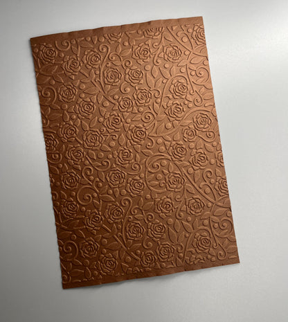 Embossed Rose Paper Cards – Components for Handmade Cards (Multiple Colours & Sizes)