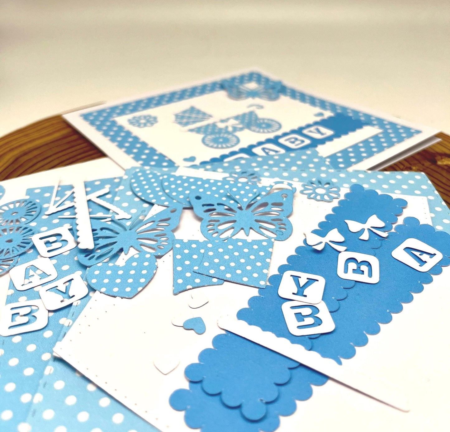 Baby Shower Card Making Kit – Handmade Embossed Card & Envelope (6x6")