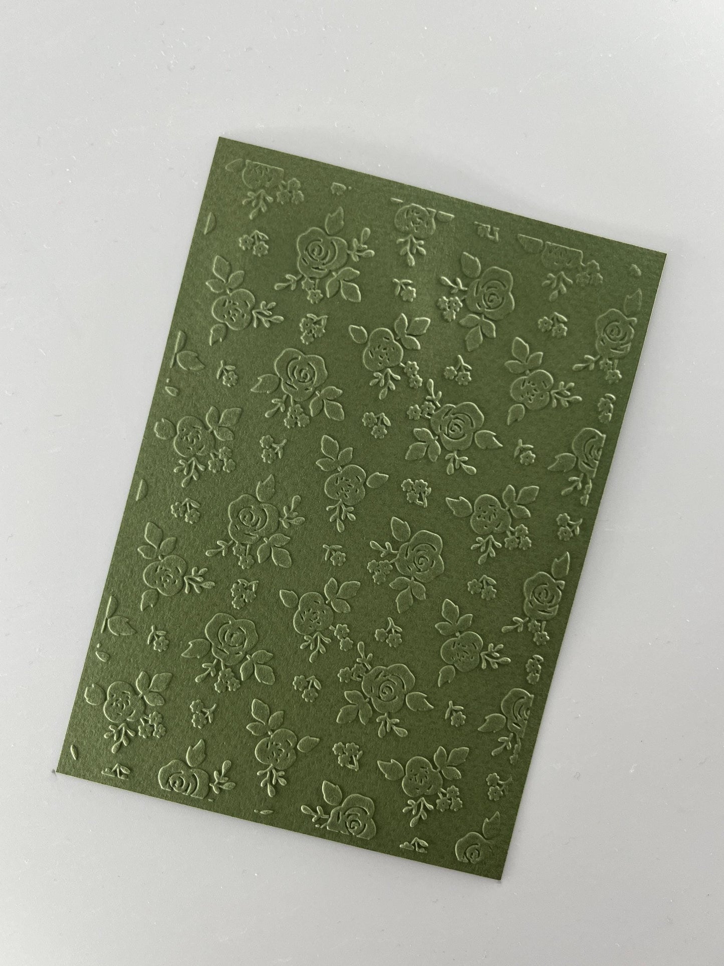 Embossed Rose Paper Cards – Components for Handmade Cards (10.5 x 14.5cm) – Pack B