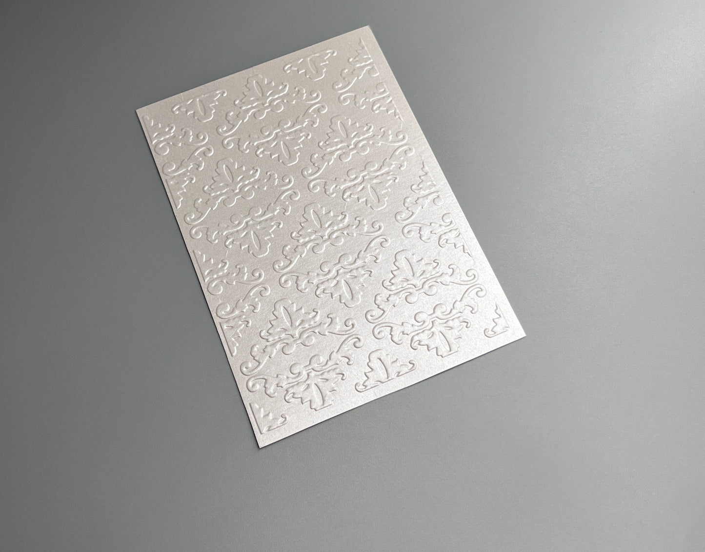 Embossed Flower Pearlised Paper Cards – Components for Handmade Cards (10.5 x 14.5cm) – Pack D
