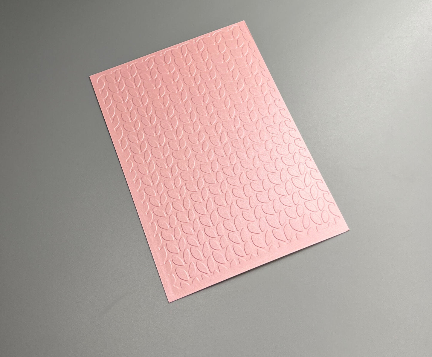 Embossed Knitted Pearlised Paper Cards – Components for Handmade Cards (10.5 x 14.5cm)