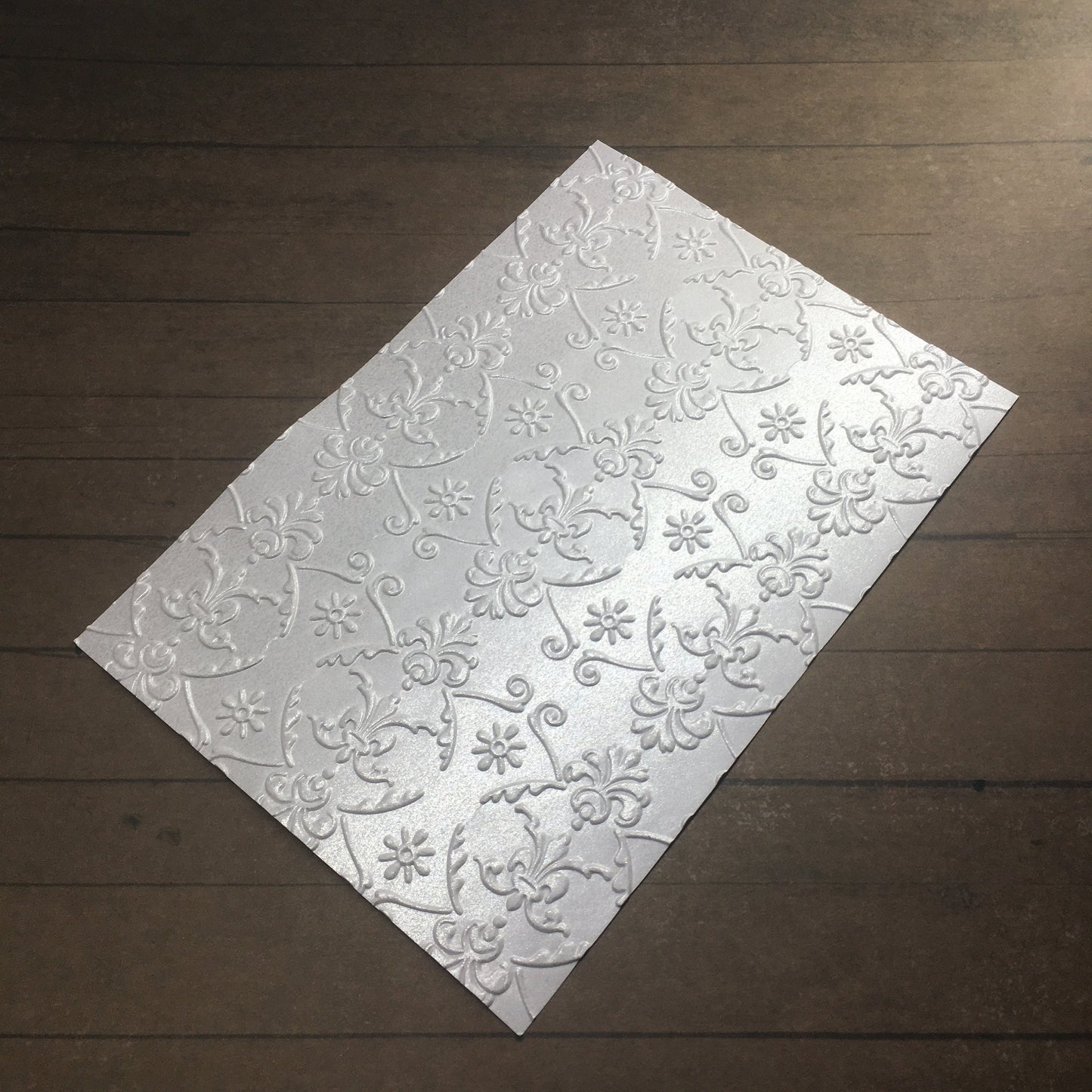 4 x Embossed Pearlised Paper Cards – Components for Handmade Cards (10.5 x 14.5cm) – Pack C