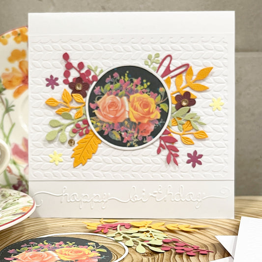 Unique Floral Card Making Kit – Handmade DIY Card & Envelope (6x6")