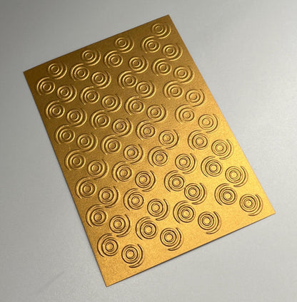 Embossed Circle Pearlised Paper Cards – Components for Handmade Cards (10.5 x 14.5cm)