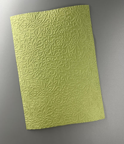 Embossed Flower Paper Cards – Components for Handmade Cards (Multiple Colours & Sizes) – Pack B
