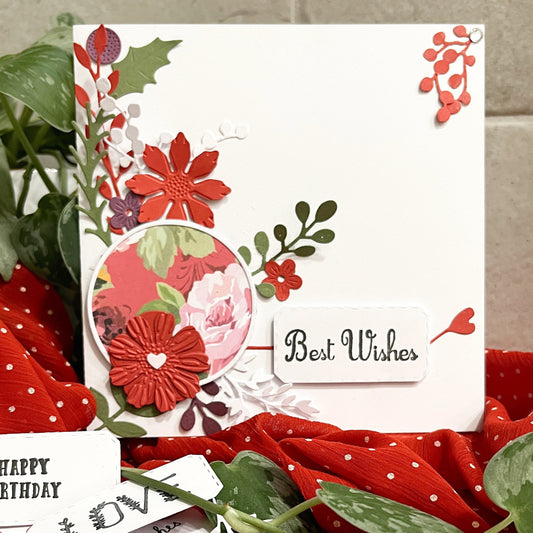 DIY Floral Card Making Kit – Handmade Embossed Card & Envelope (6x6")