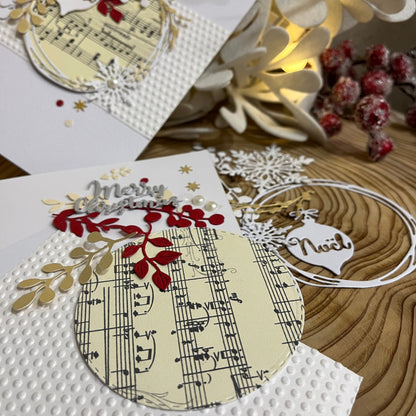 Christmas Card Making Kit – Handmade Embossed Holiday Cards with Envelopes (5x7")