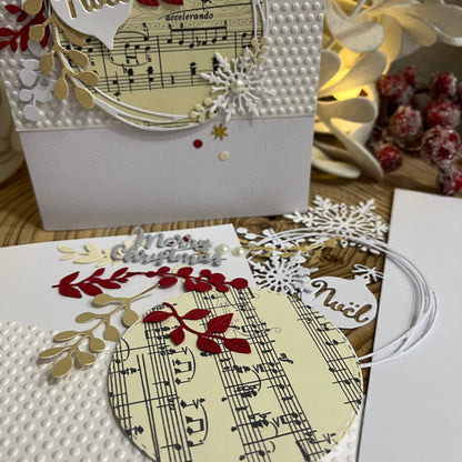Christmas Card Making Kit – Handmade Embossed Holiday Cards with Envelopes (5x7")