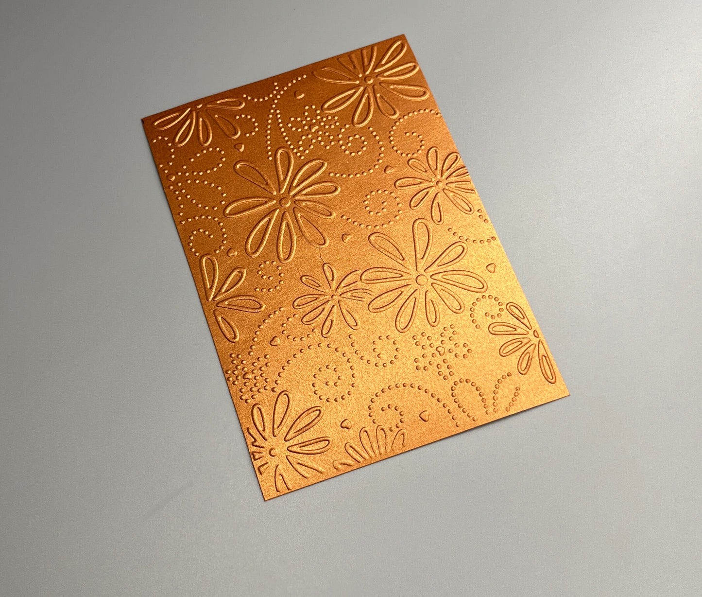 Embossed Flower Pearlised Paper Cards – Components for Handmade Cards (10.5 x 14.5cm) – Pack C