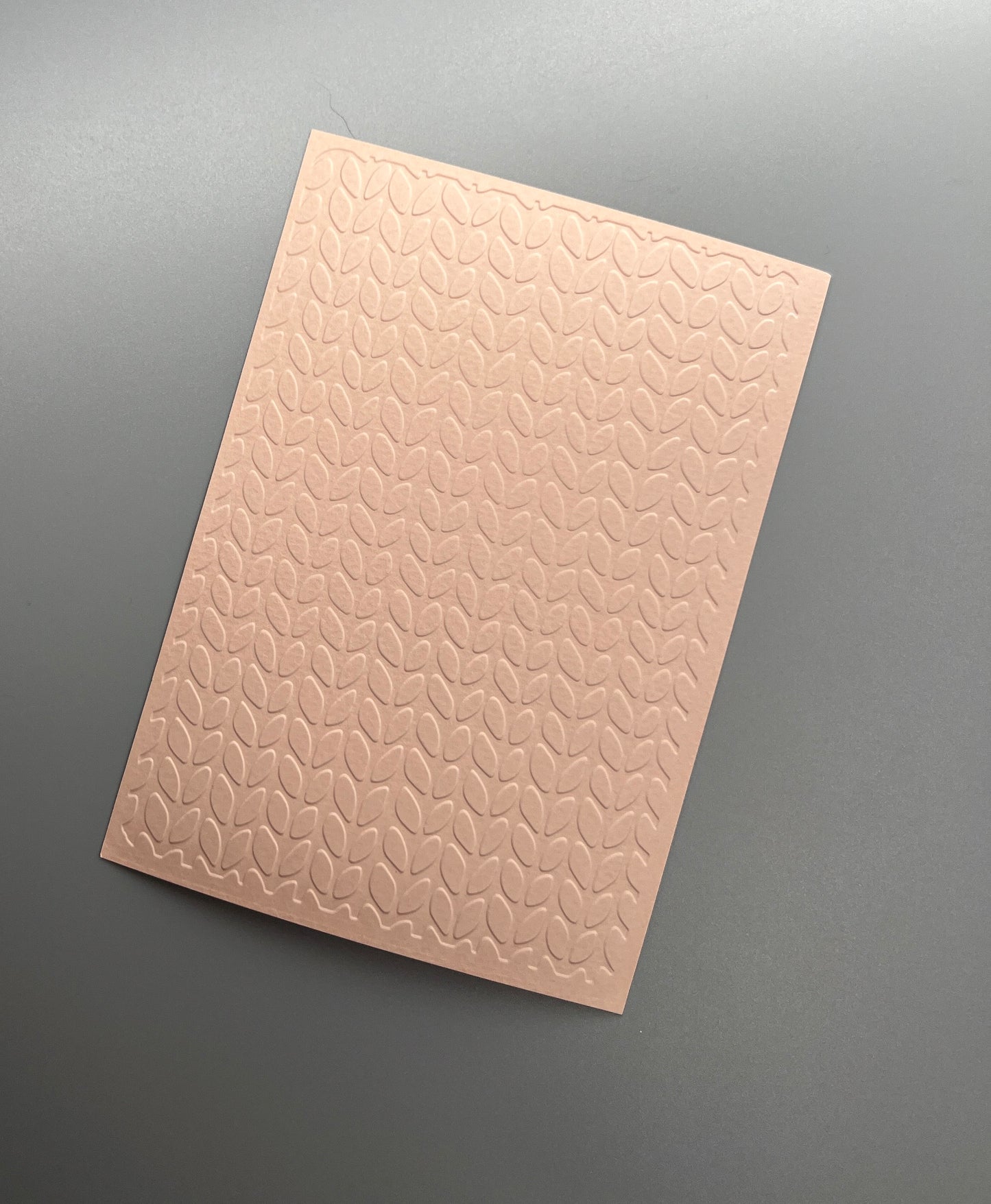 Embossed Knitted Paper Cards – Components for Handmade Cards (10.5 x 14.5cm)