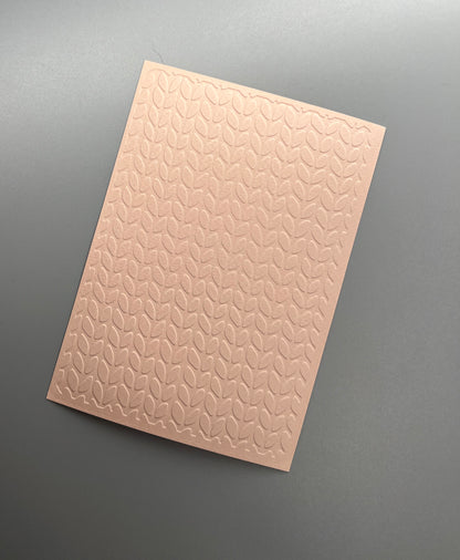 Embossed Knitted Paper Cards – Components for Handmade Cards (10.5 x 14.5cm)