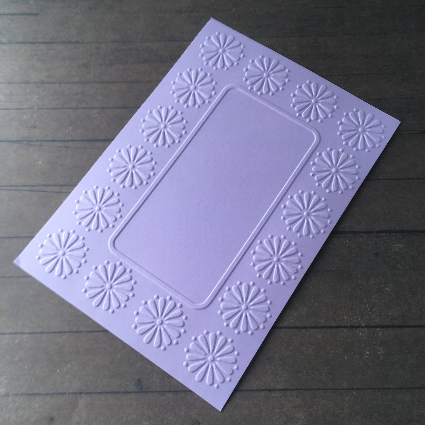 4 x Embossed Flower Paper Cards – Components for Handmade Cards (10.5 x 14.5cm) – Pack C