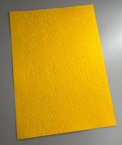Embossed Snowflake Paper Cards – Components for Handmade Cards (Multiple Colours & Sizes)