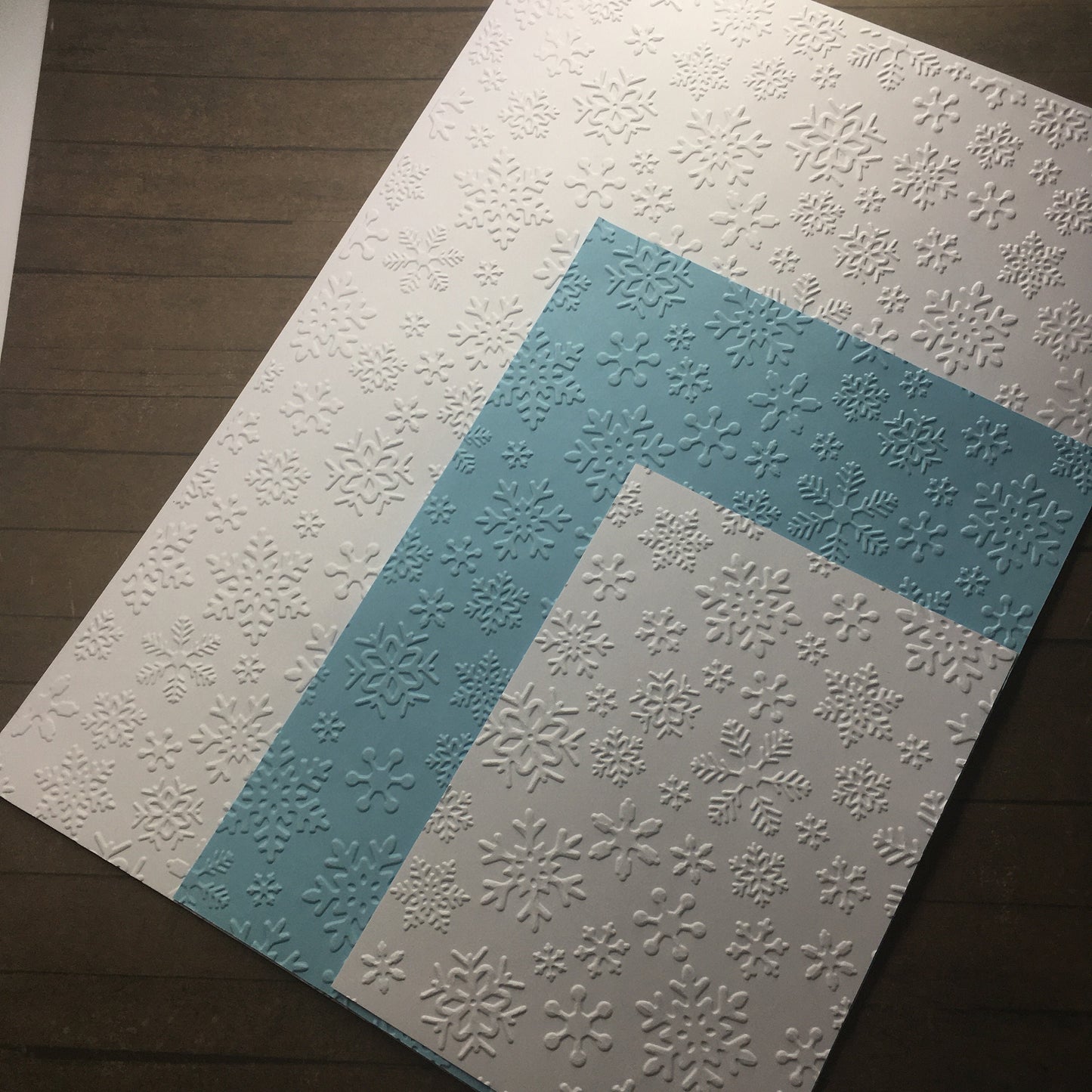 Embossed Snowflake Paper Cards – Components for Handmade Christmas Cards