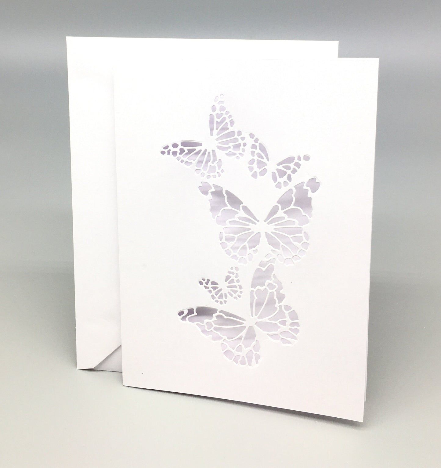 Blank Card & Envelope with Butterfly Cut – Components for Handmade Cards (5x7")