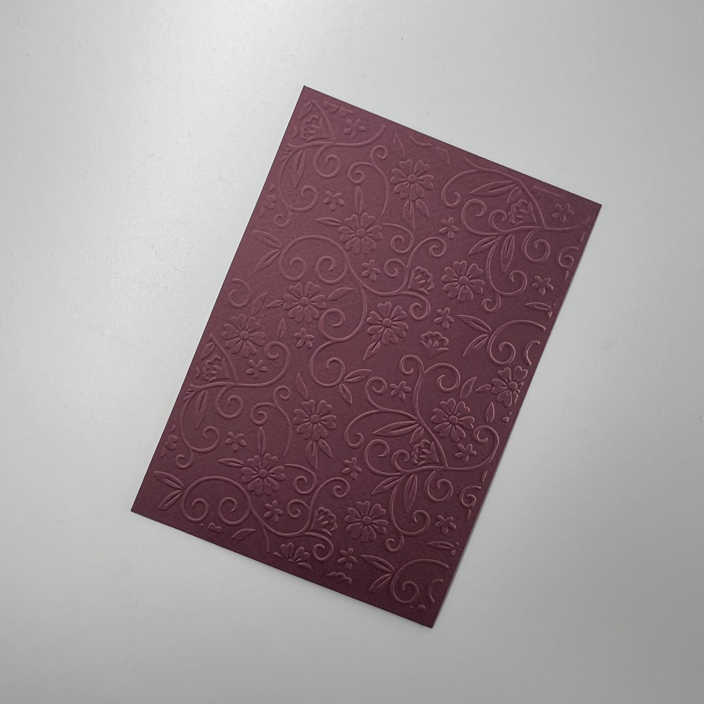 Embossed Flower Paper Cards – Components for Handmade Cards (10.5 x 14.5cm)