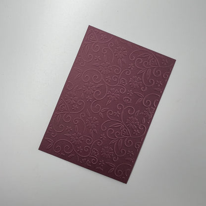 Embossed Flower Paper Cards – Components for Handmade Cards (10.5 x 14.5cm)