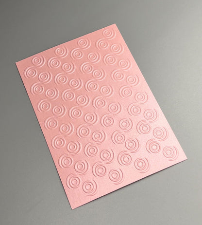 Embossed Circle Pearlised Paper Cards – Components for Handmade Cards (10.5 x 14.5cm)