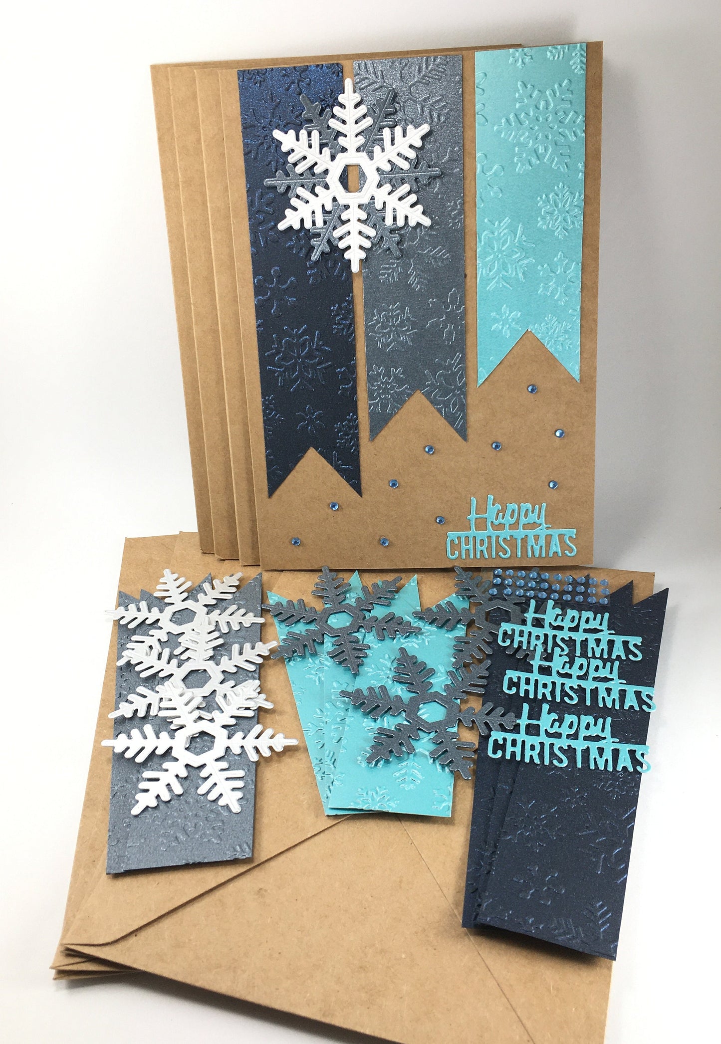 Handmade Christmas Card Making Kit with Envelopes – Beginner Friendly (5x7")