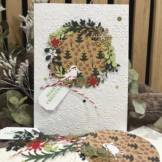 DIY Christmas Card Making Kit – Handmade Embossed Cards & Envelopes (5x7")