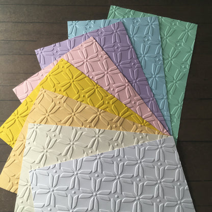 4 x Embossed Paper Cards – Components for Handmade Cards (10.5 x 14.5cm)