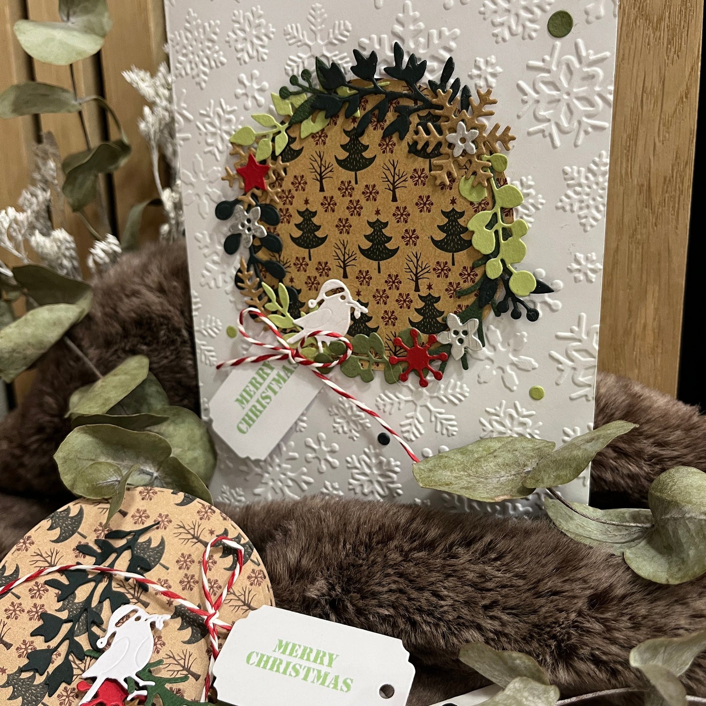 DIY Christmas Card Making Kit – Handmade Embossed Cards & Envelopes (5x7")