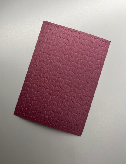 Embossed Knitted Paper Cards – Components for Handmade Cards (10.5 x 14.5cm)
