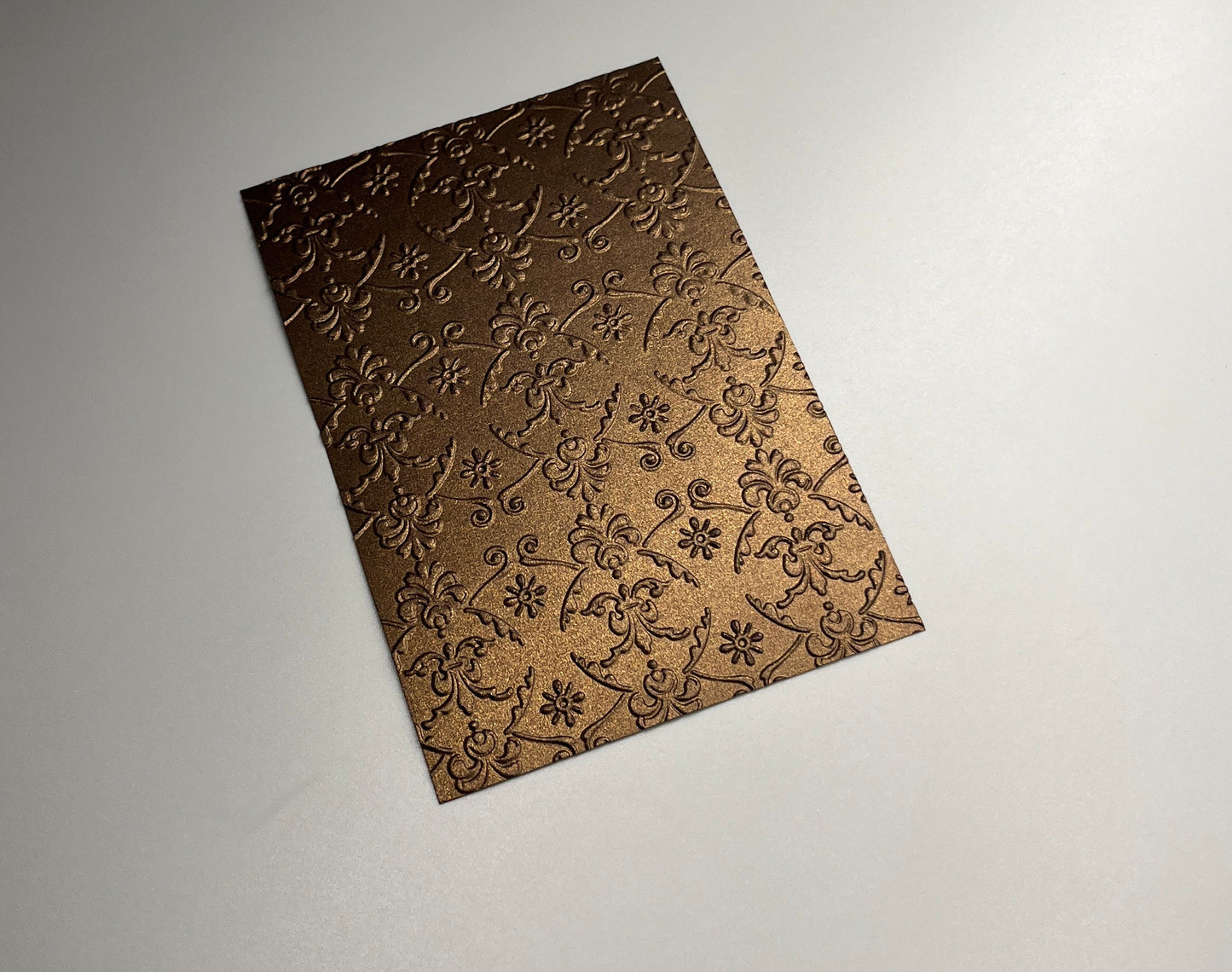 Embossed Castle Pearlised Paper Cards – Components for Handmade Cards (10.5 x 14.5cm)