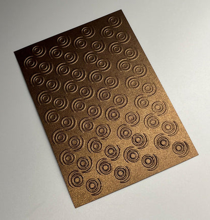 Embossed Circle Pearlised Paper Cards – Components for Handmade Cards (10.5 x 14.5cm)