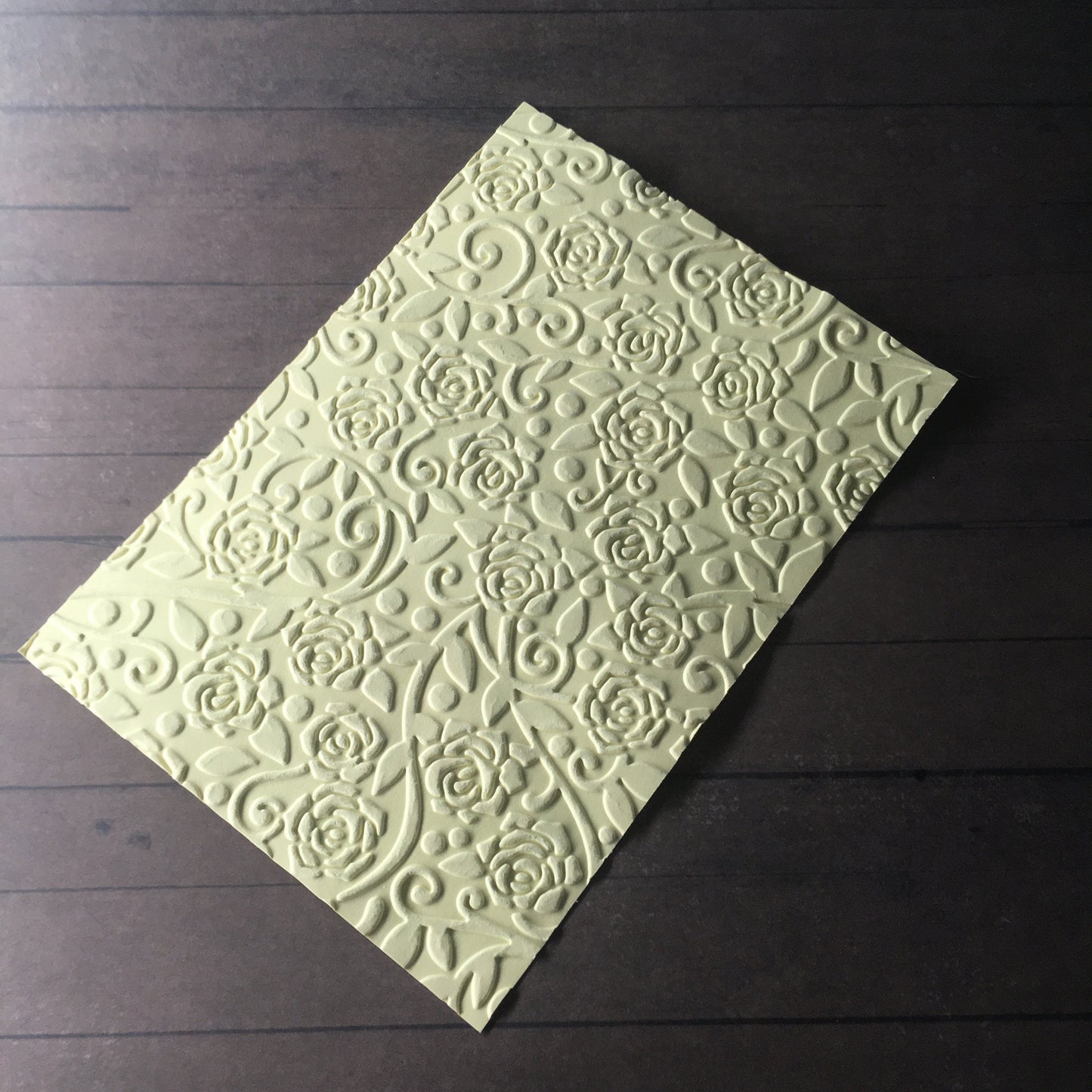 Embossed Rose Paper Card – Component for Handmade Cards (Multiple Sizes)