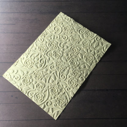 Embossed Rose Paper Card – Component for Handmade Cards (Multiple Sizes)