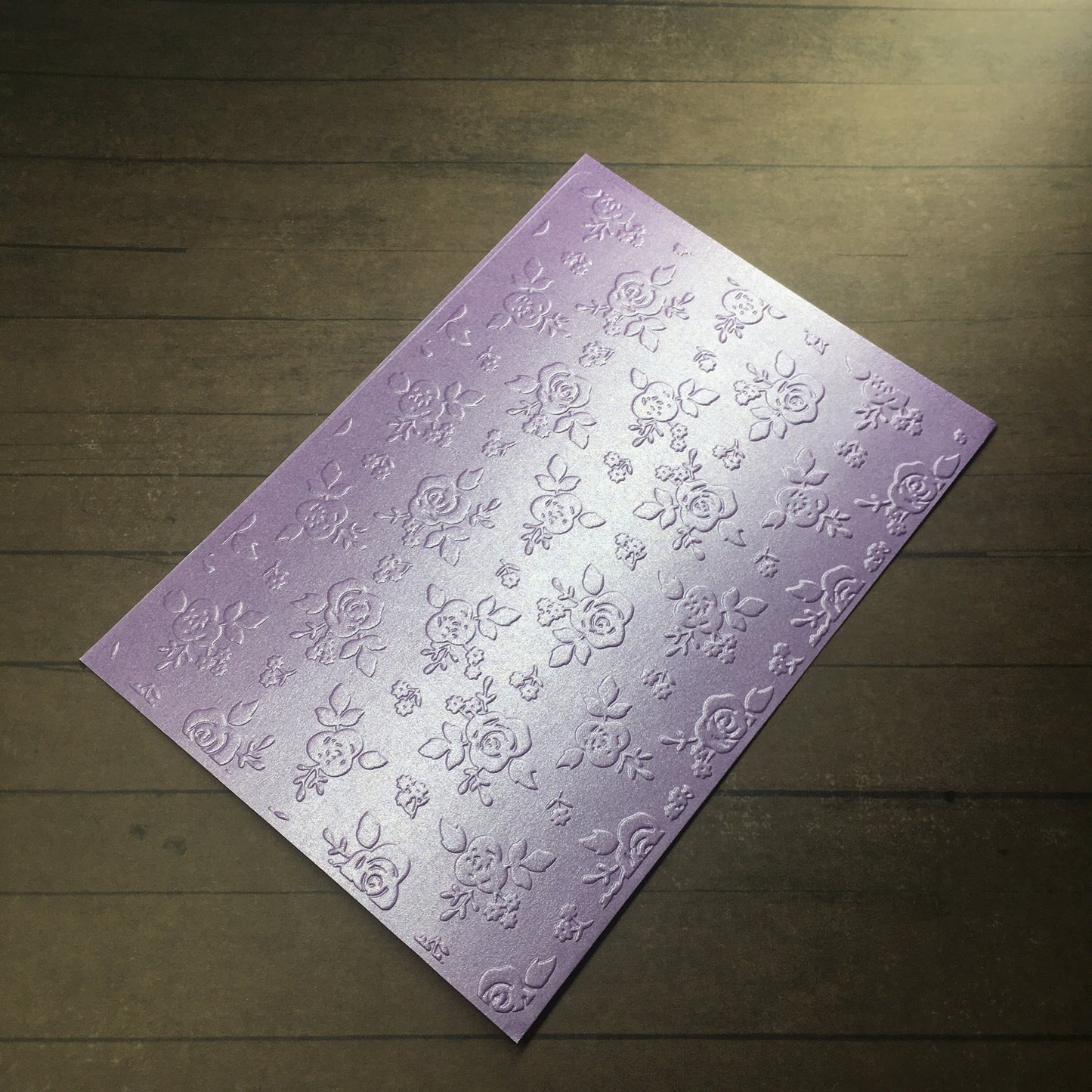 4 x Embossed Pearlised Floral Paper Cards – Components for Handmade Cards (10.5 x 14.5cm) – Pack D